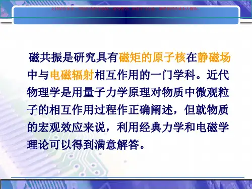磁共振基本原理专业知识课件