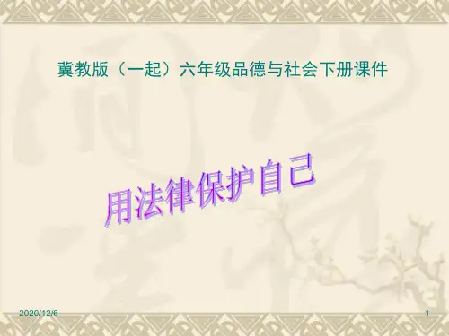 用法律保护自己(冀教版六年级下册)精品PPT教学课件