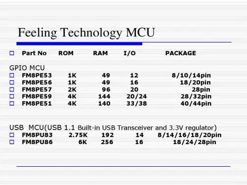 X-CHIP 8BIT MCU