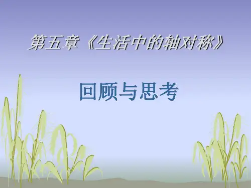 新北师大版七年级数学下册《五章 生活中的轴对称  回顾与思考》课件_1