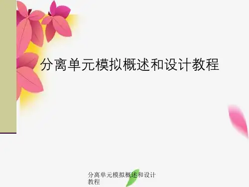 分离单元模拟概述与设计教程
