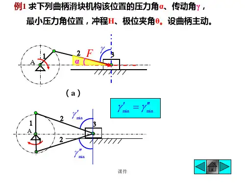 经典创意版四杆机构习题答案.ppt