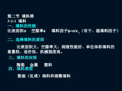 填料性能