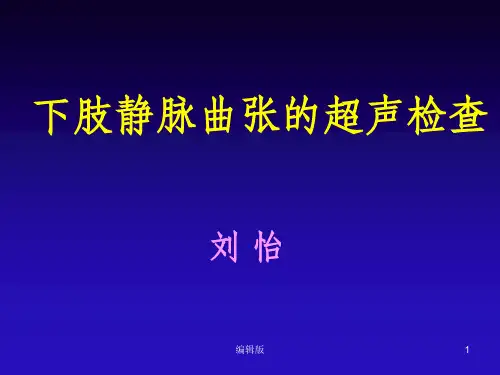 刘怡下肢静脉曲张的超声检查PPT课件