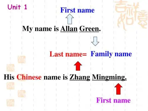 七年级上册英语期末复习课件