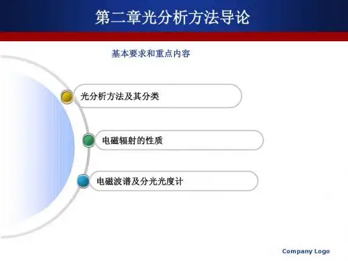 仪器分析 课件 第二章:光分析方法导论