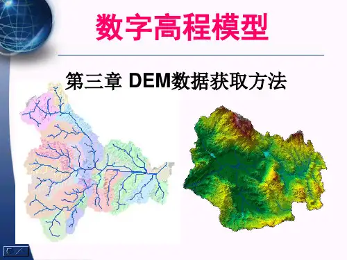 数字高程模型 第三章 DEM数据获取方法