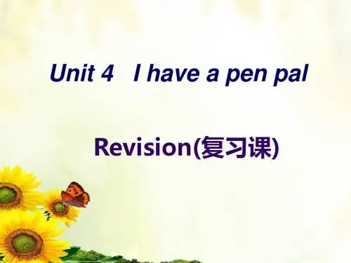 新PEP小学英语六年级上册_Unit4 I have a pen pa复习课件