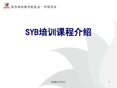 SYB课程介绍