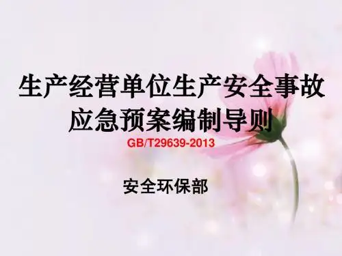 生产经营单位生产安全事故应急预案编制导则