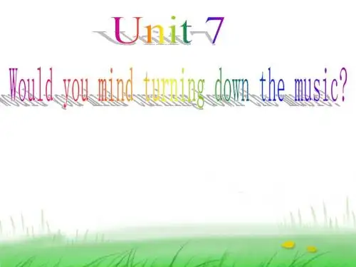 unit7Would you mind turn down the music