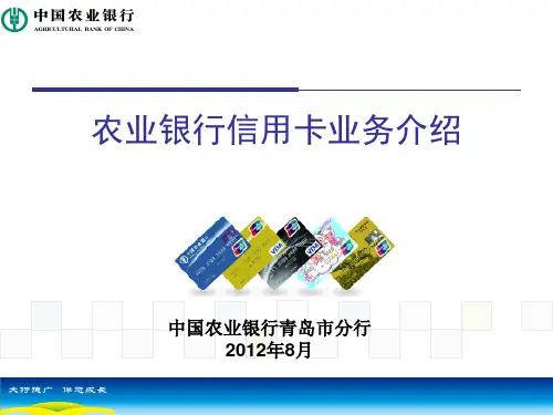 某银行信用卡业务介绍