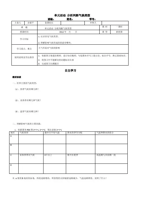 影响气候形成的因素