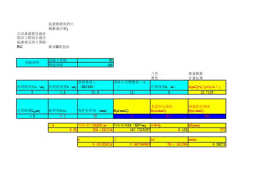 抗滑桩锁口盘及护壁配筋(同窗法)