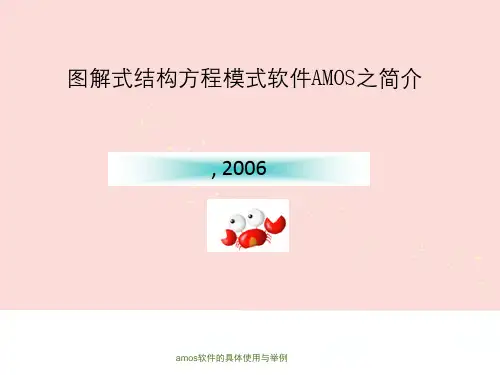 amos软件的具体使用与举例