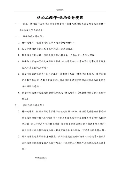 结构工程师_结构设计规范标准[详]