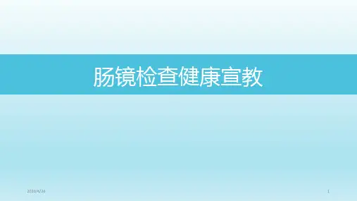 肠镜检查健康宣教ppt参考课件