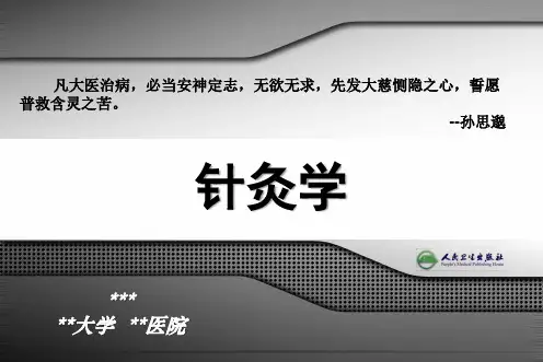 针灸学PPT精品课程讲义