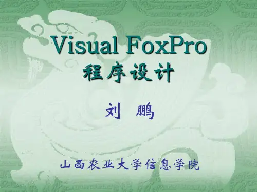 第三章 Visual FoxPro 9.0语言基础