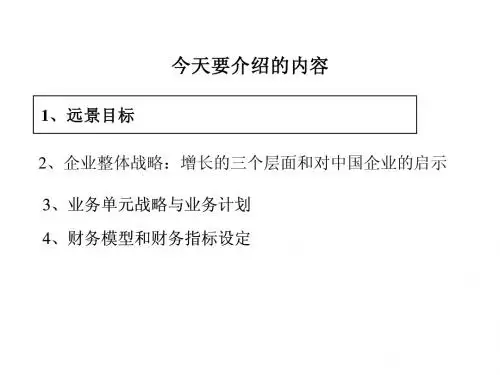 麦肯锡——战略规划模板