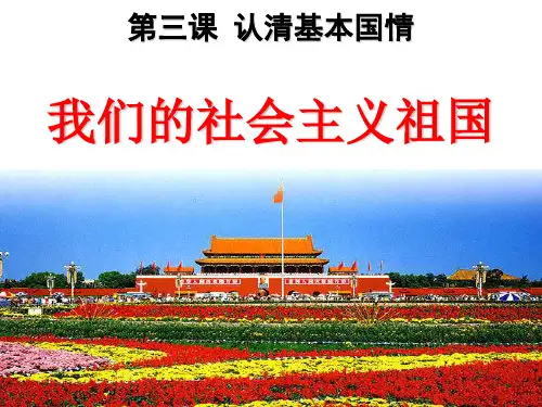 2016人教版九年级《思想品德》31-我们的社会主义祖国
