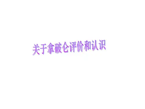 关于拿破仑评价和认识