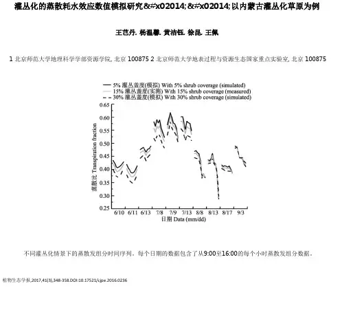 灌丛化的蒸散耗水效应数值模拟研究——