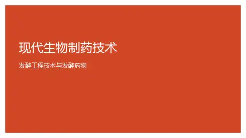 第4章 发酵工程技术与发酵药物
