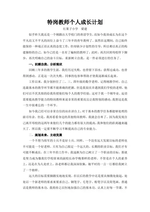 特岗教师个人成才计划