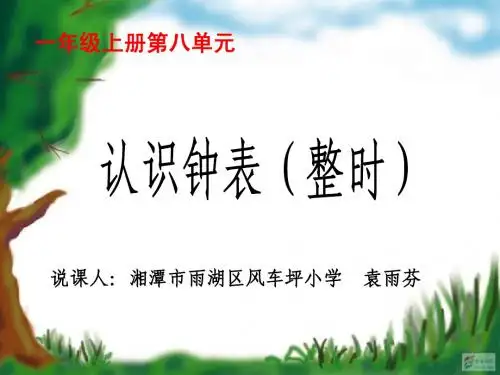 认识钟表说课稿
