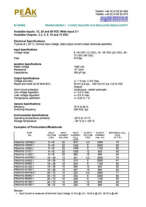 PB42WG-4809E21中文资料