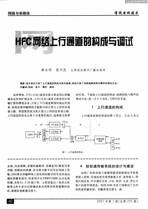 HFC网络上行通道的构成与调试