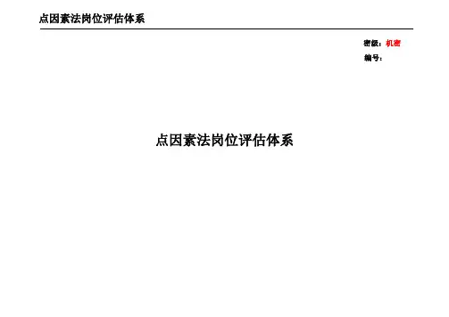 美世岗位评估体系 2