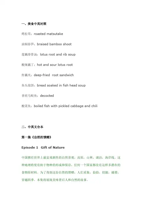 舌尖上的中国英文版