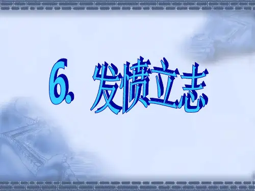 6发愤立志PPT