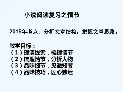 小说情节分析概述