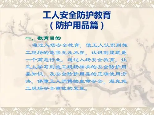 工人安全防护教育-精选文档