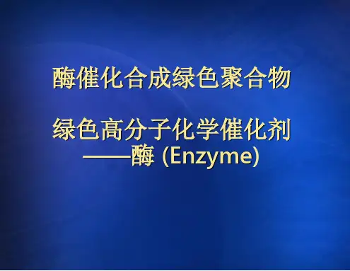 酶催化合成绿色聚合物