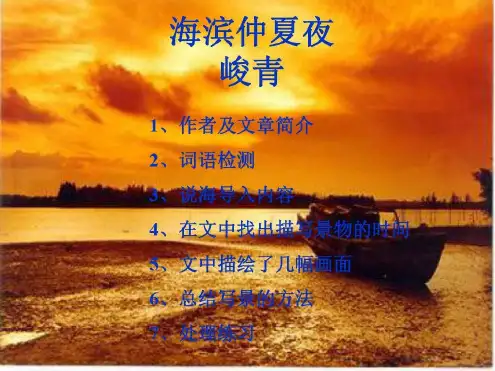 七年级语文海滨仲夏夜