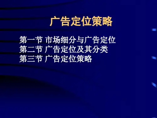 《广告定位策略》PPT课件