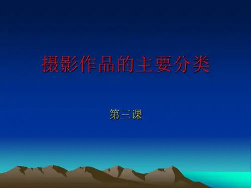 第三课  摄影作品的分类