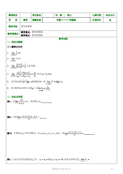 数列求极限 (2)