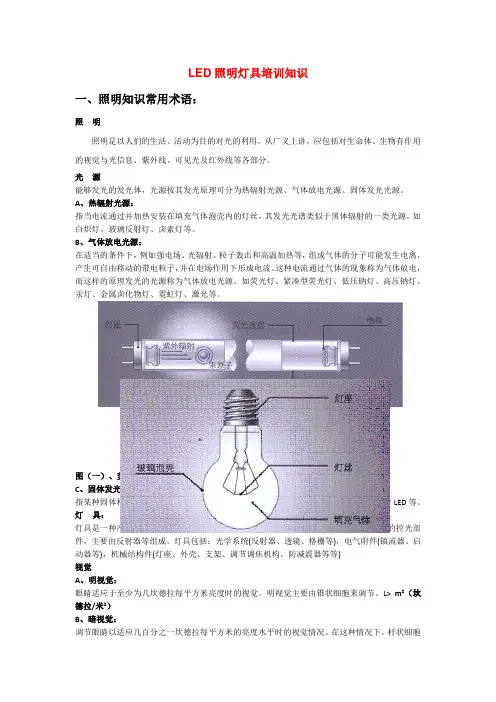 LED照明灯具培训知识