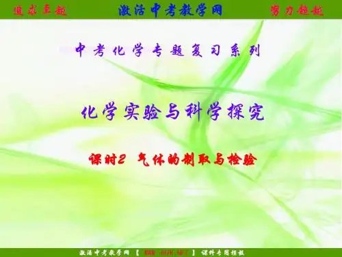 化学实验与科学探究