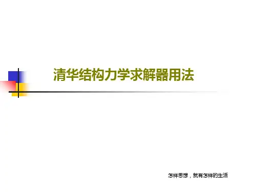 清华结构力学求解器用法42页PPT