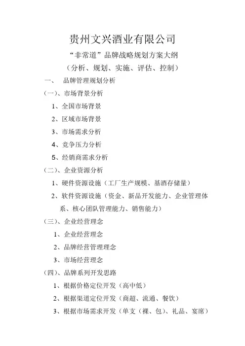 非常道品牌战略规划方案