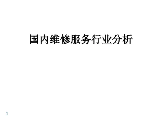 维修服务市场分析(概览)