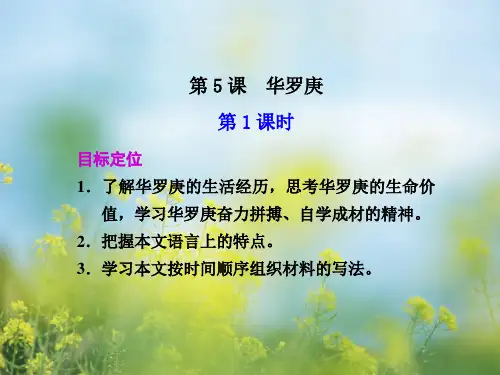 华罗庚PPT教学课件
