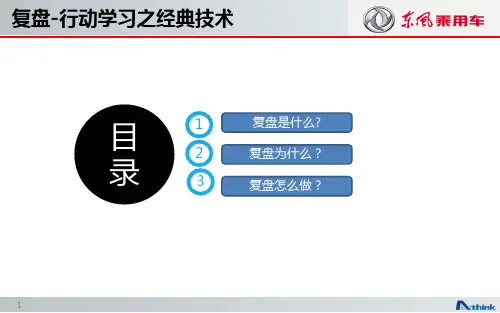 复盘-行动学习之经典技术