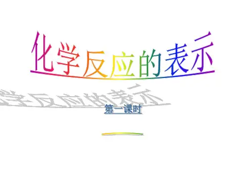 《化学反应的表示》PPT课件